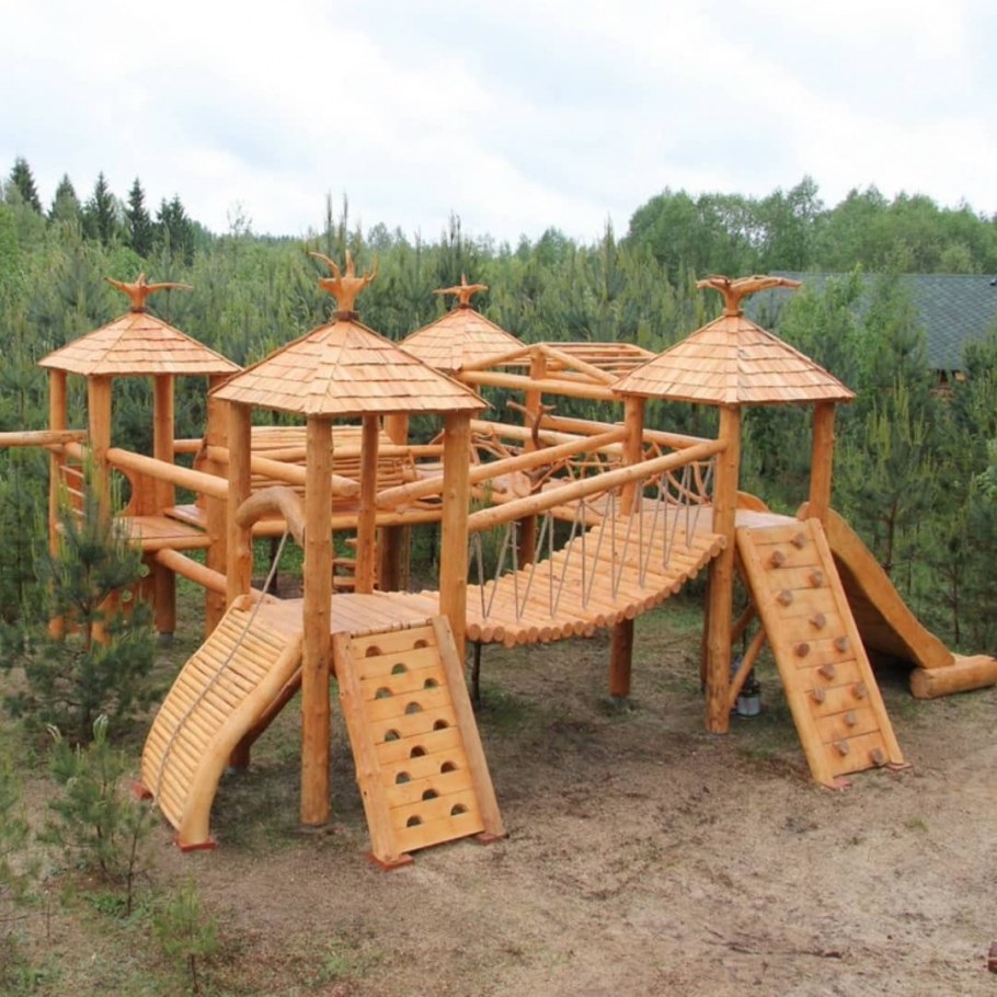 Качели деревянные