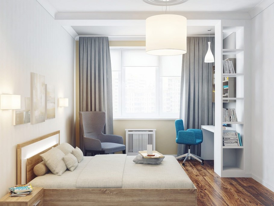 Спальня 10 кв м в стиле Неоклассика