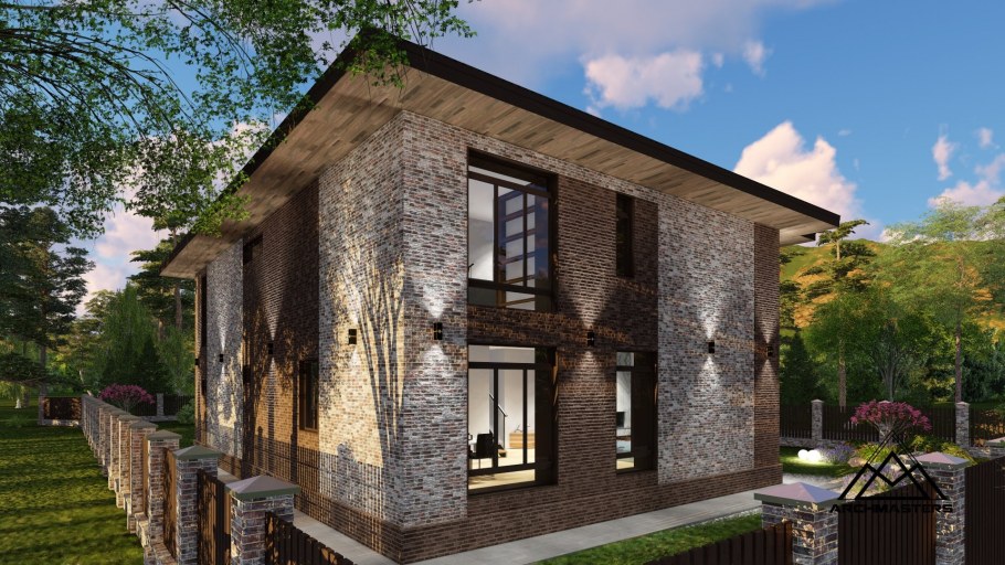 Черные окна на фасаде