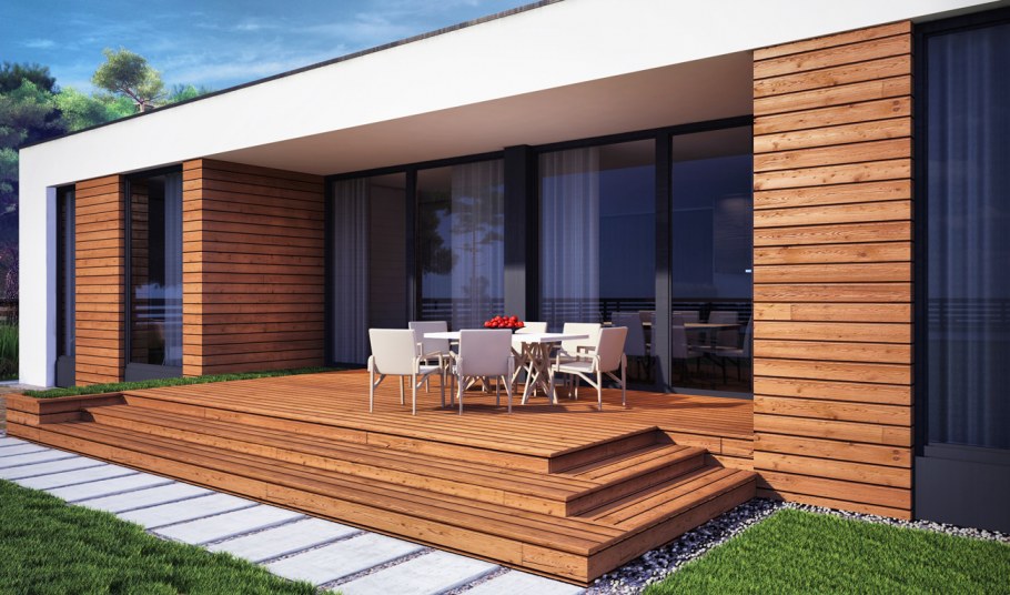 Дом с плоской кровлей