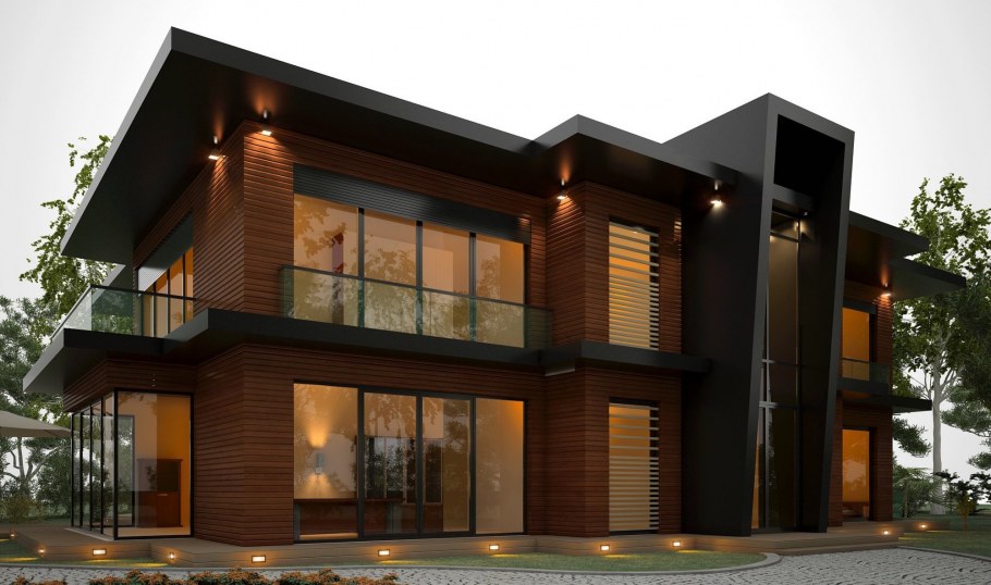 Дом 60 м2 с плоской крышей