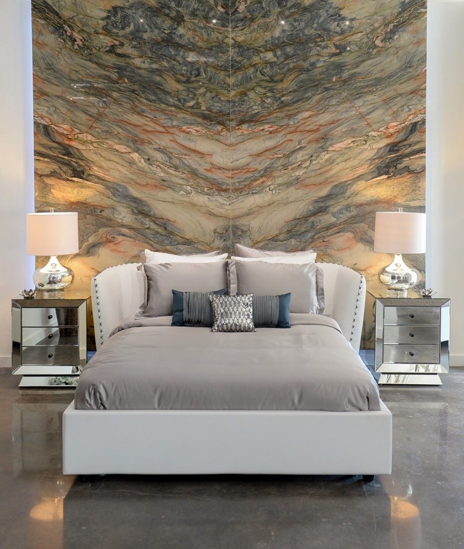 Мрамор в интерьере гостиной