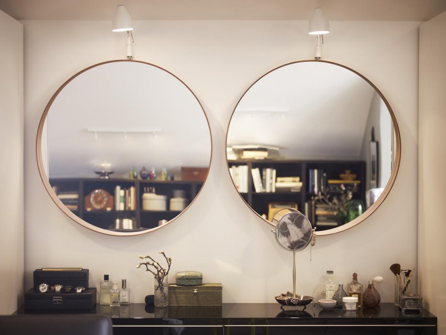 Икеа зеркало круглое Ayna