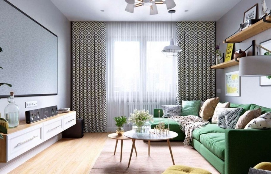 Зеленая гостиная Сканди