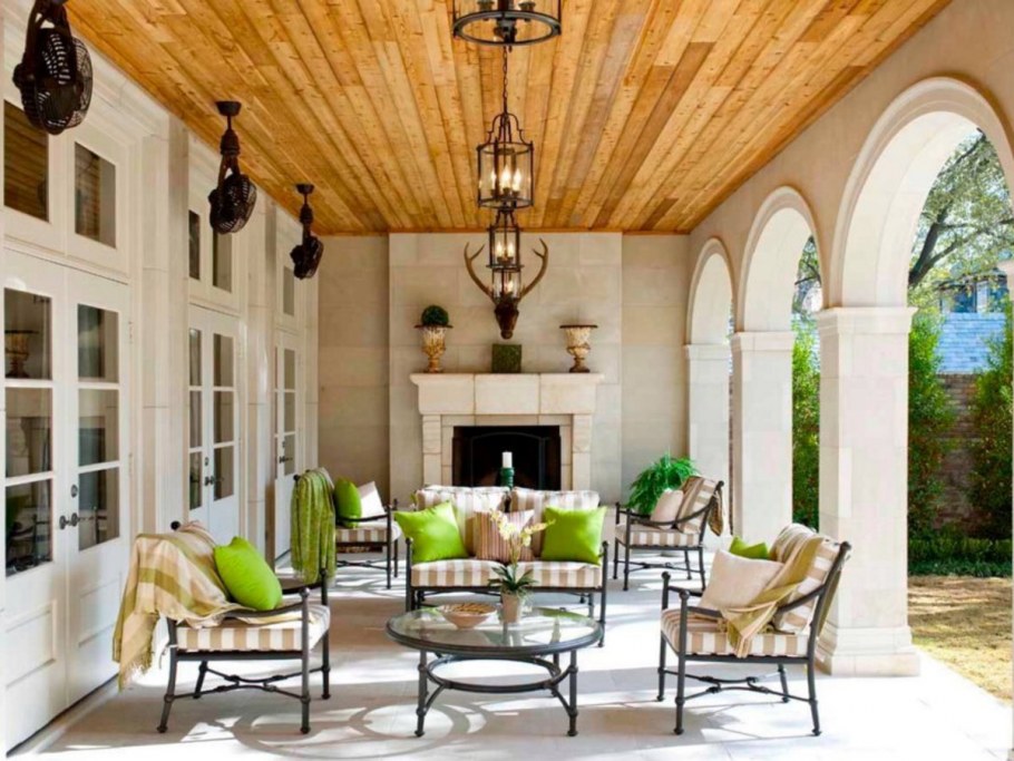 Интерьер застекленной террасы