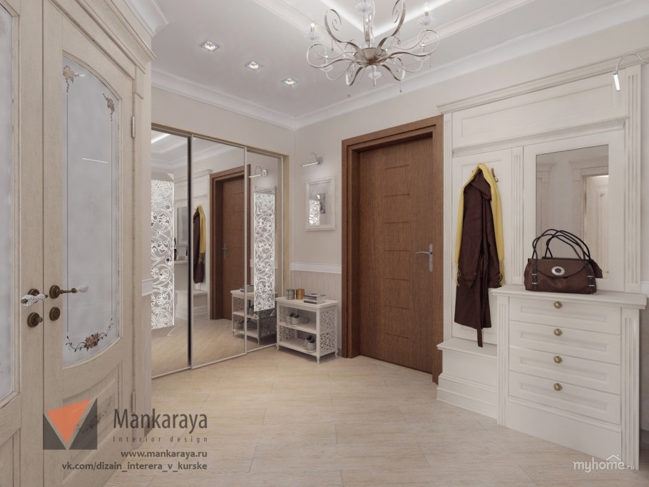 Прихожая в стиле Неоклассика в светлых тонах