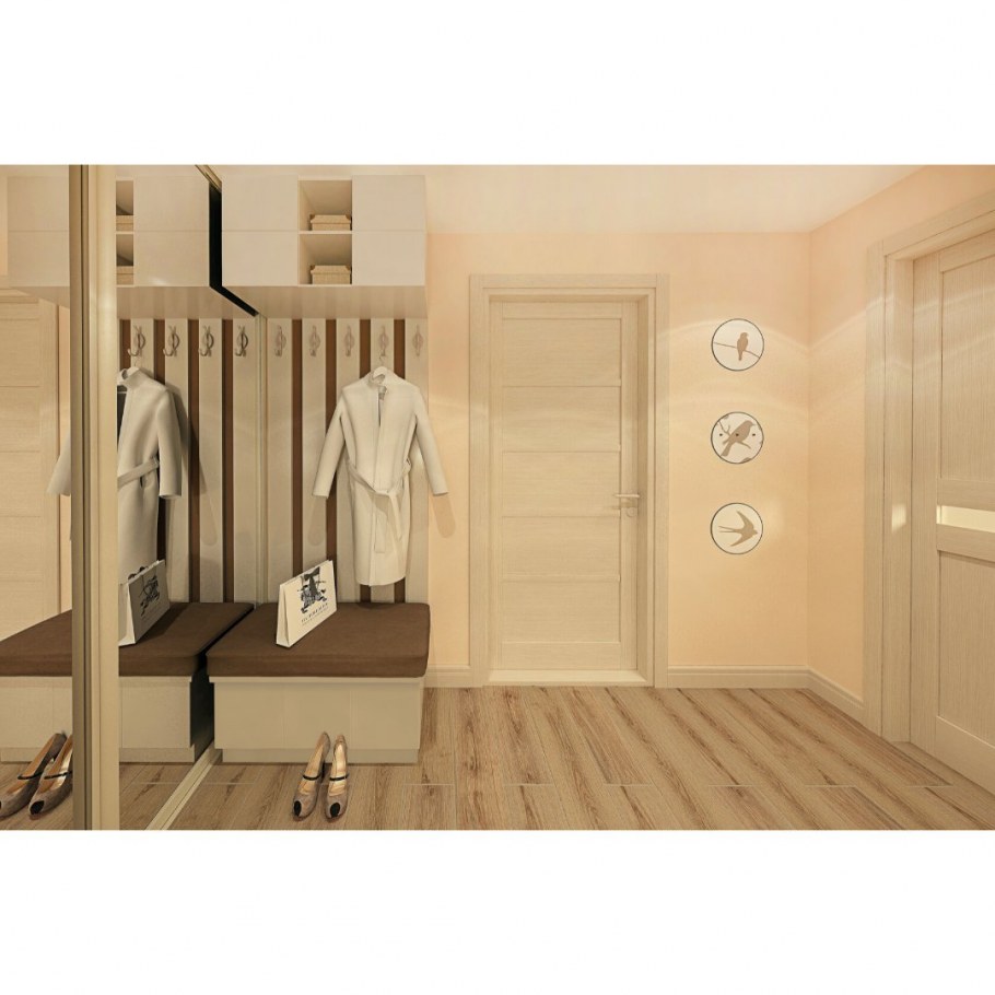 Прихожая 9 кв.м. с гардеробной