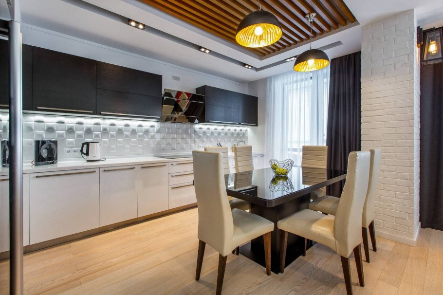 Интерьер кухни 10кв прямоугольная