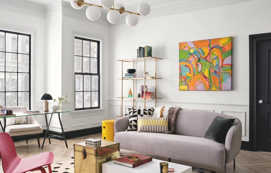 Синий диван в интерьере