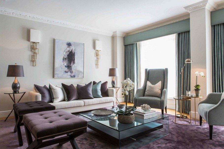 Бежевый интерьер гостиной