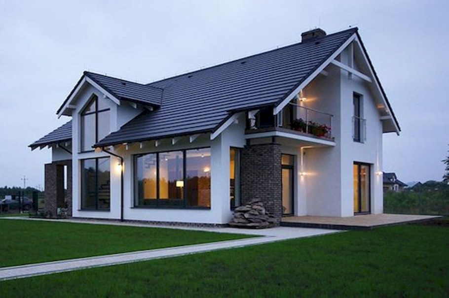 Дом с плоской крышей двухэтажный