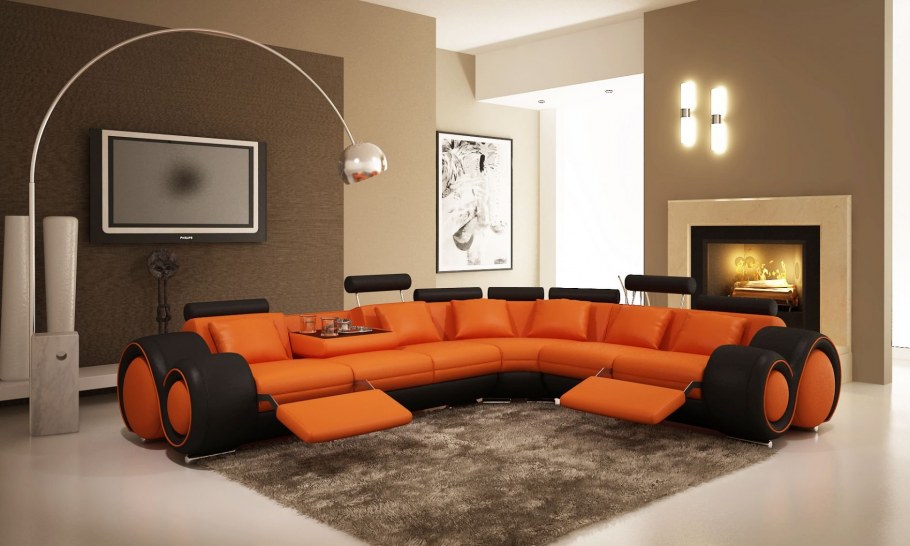 Диван изогнутой формы