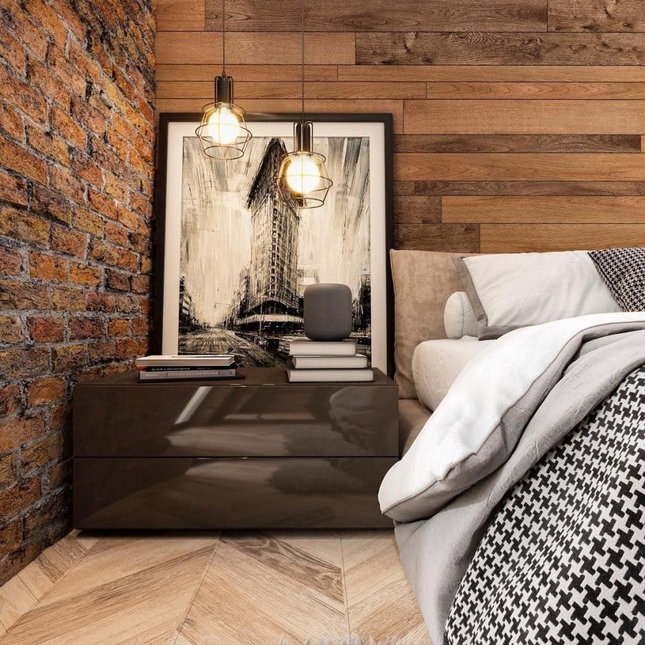 Декоративная штукатурка под бетон в интерьере