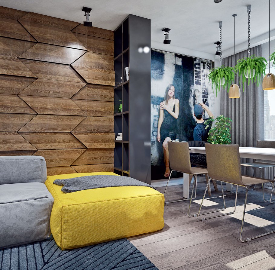 Стены в стиле лофт