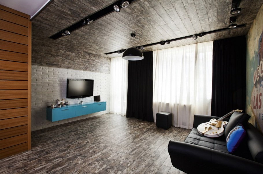 Спальня в стиле лофт 14 кв.м
