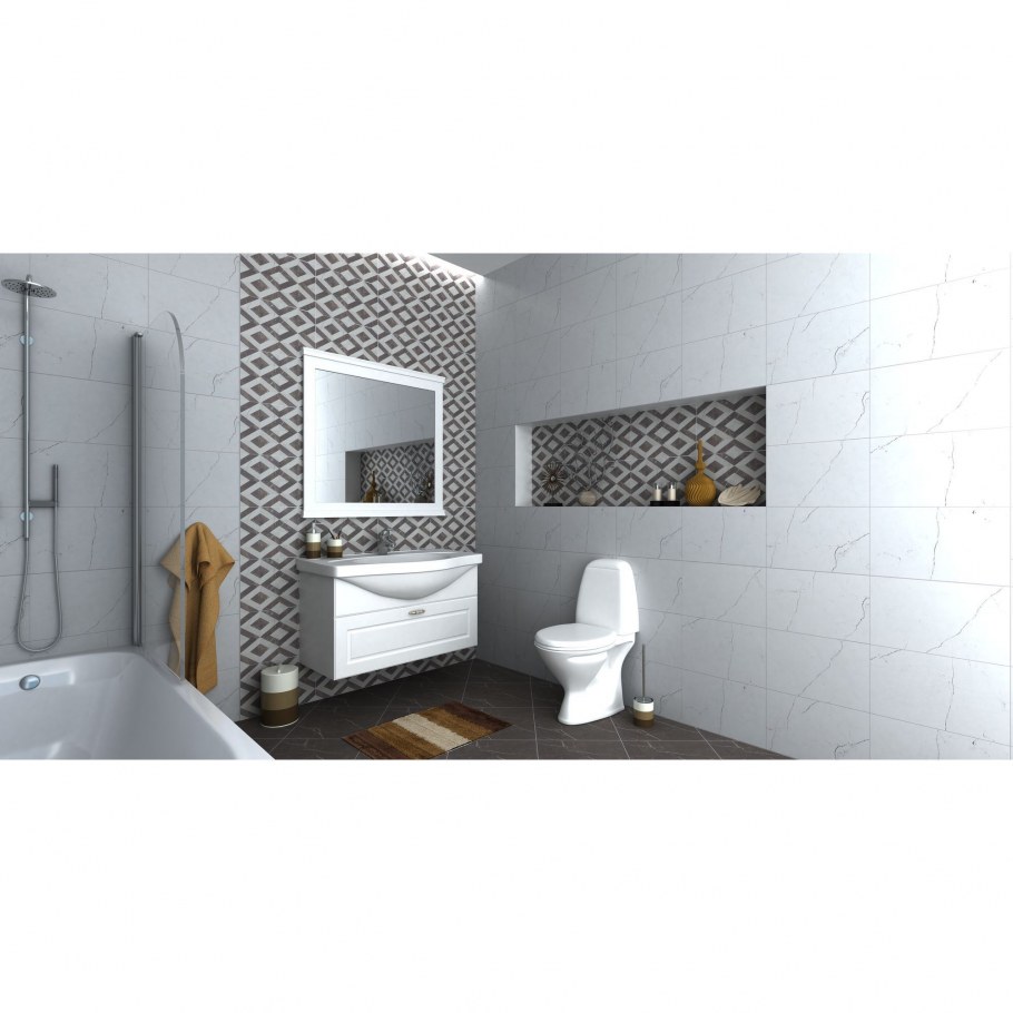 Плитка наcтенная «Помпеи 7» 27.5х40 см 1.65 м2 цвет белый