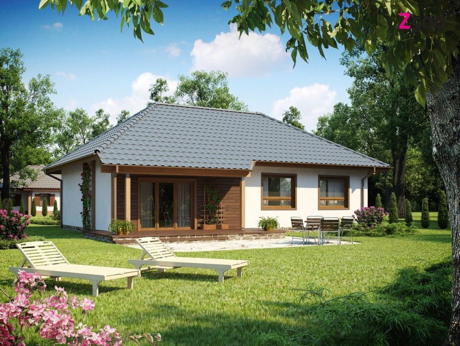 Одноэтажный каменный дом Шале