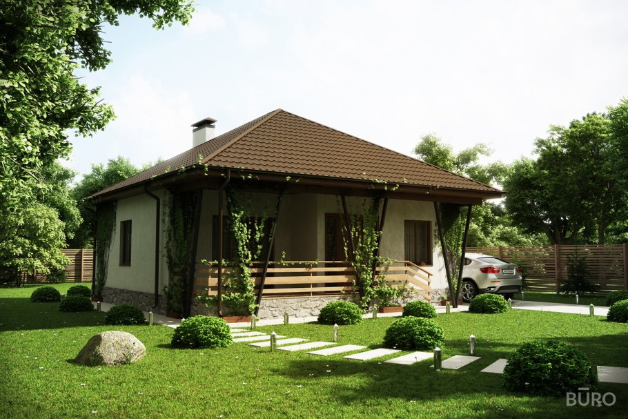 Дом из клееного бруса проект м316