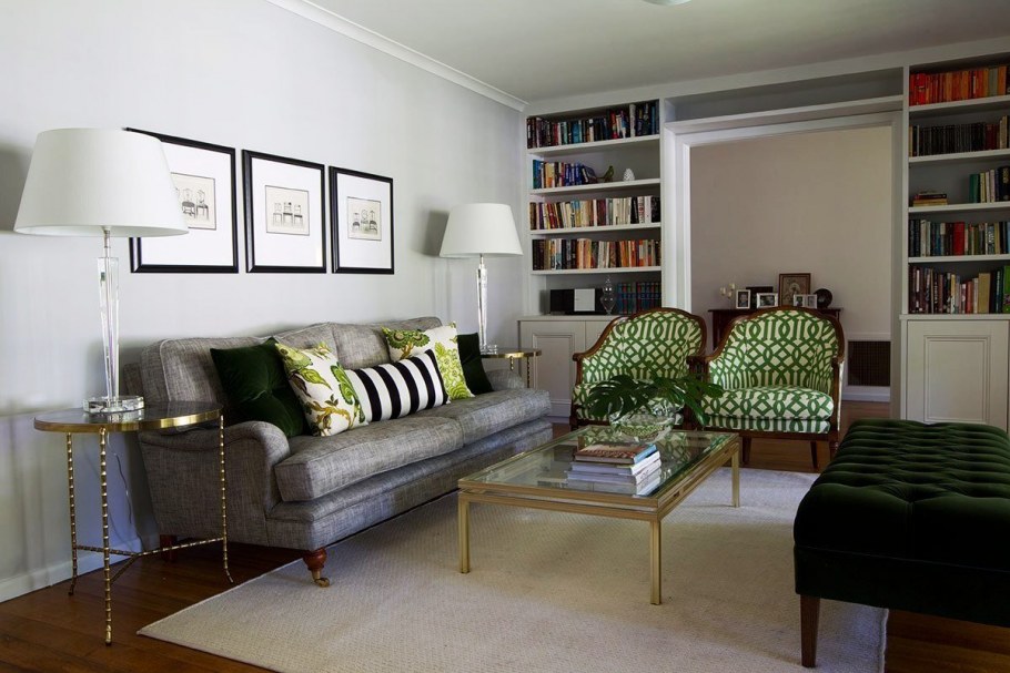 Спальня в серо оливковых тонах