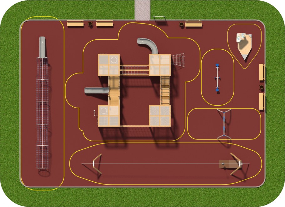 Схема детской площадки вид сверху