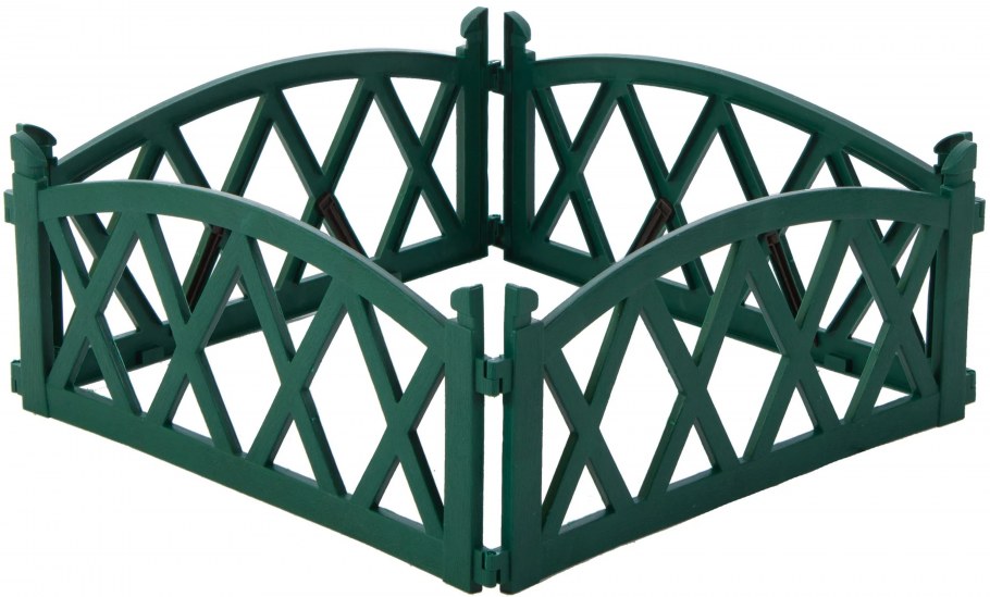 Бордюр садовый декоративный «пеньки» 15x160 см цвет хаки