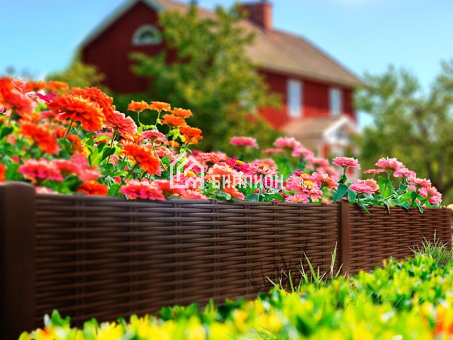 Ограждение декоративное ППК "заборчик" 500х175х12 зеленый