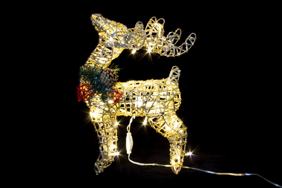 Фигура "олень серебрянный" 80 см 80 led 220v белый