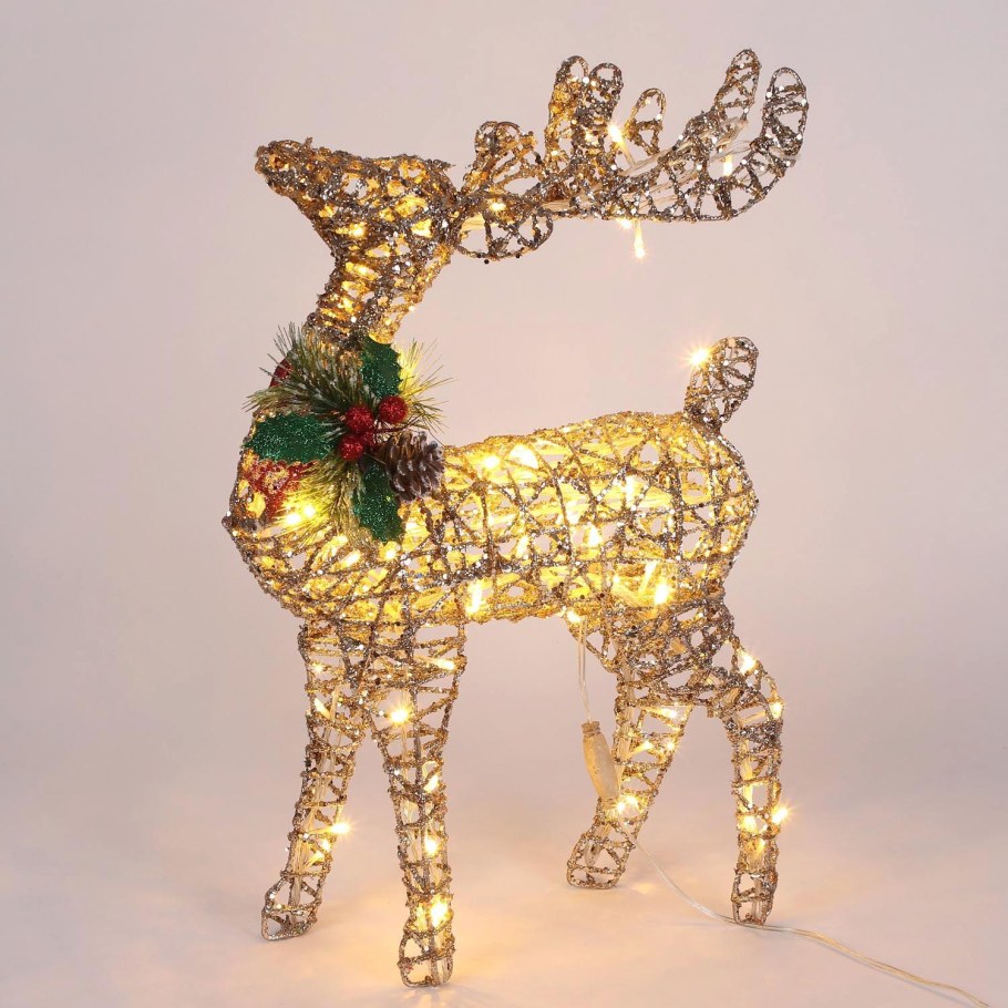 Фигурка оленя Новогодняя светодиодная 60 см
