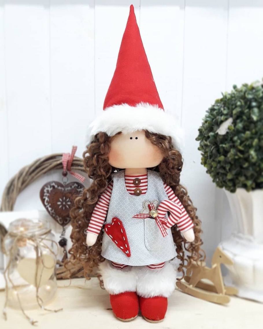 Интерьерная кукла на новый год своими руками