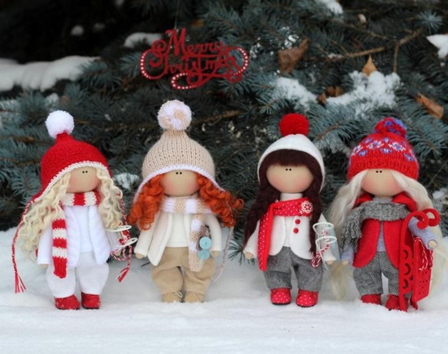Куклы в новогоднем стиле