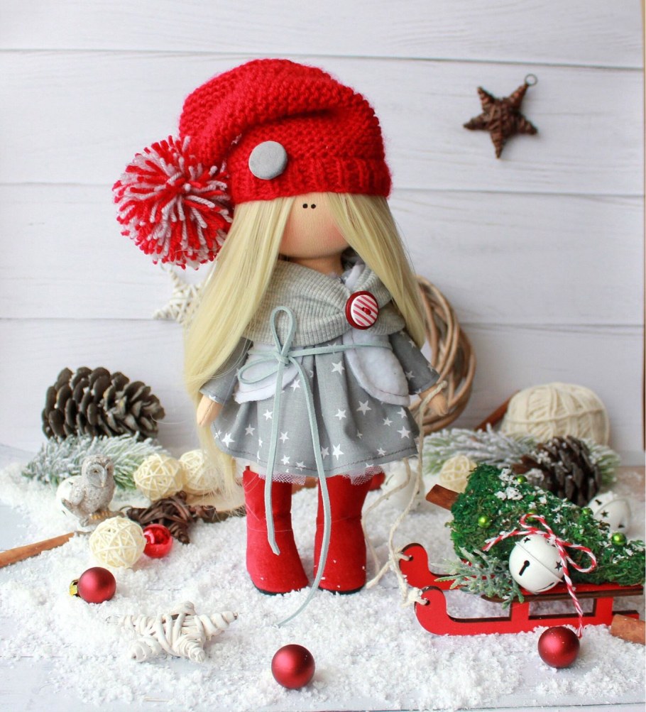 Новогодние текстильные куклы