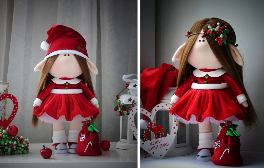 Интерьерные куклы в новогоднем стиле