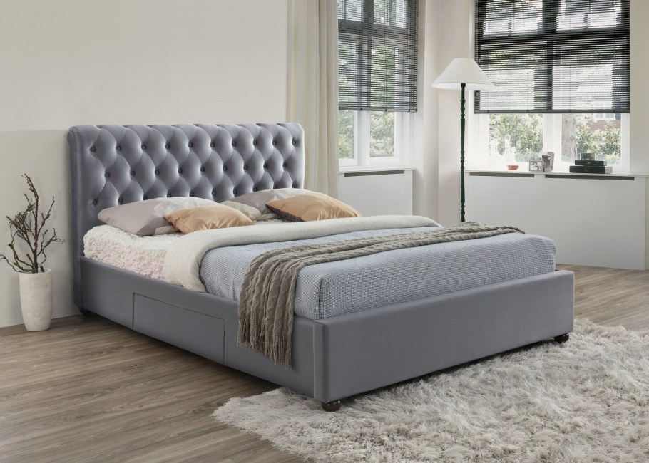 Серая кровать Франческа