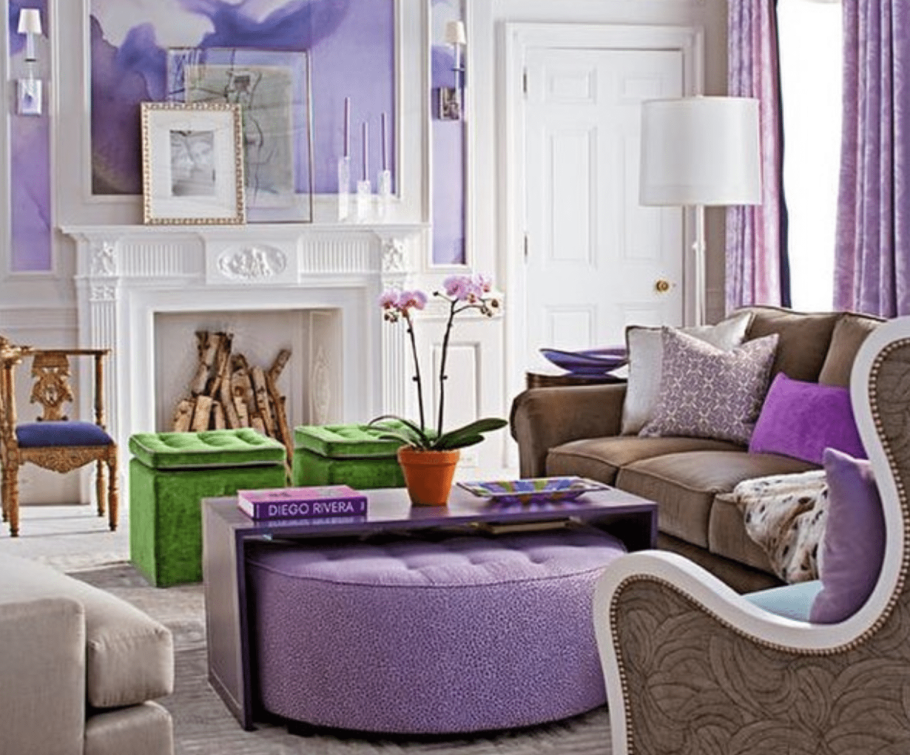 Лавандовый цвет в интерье