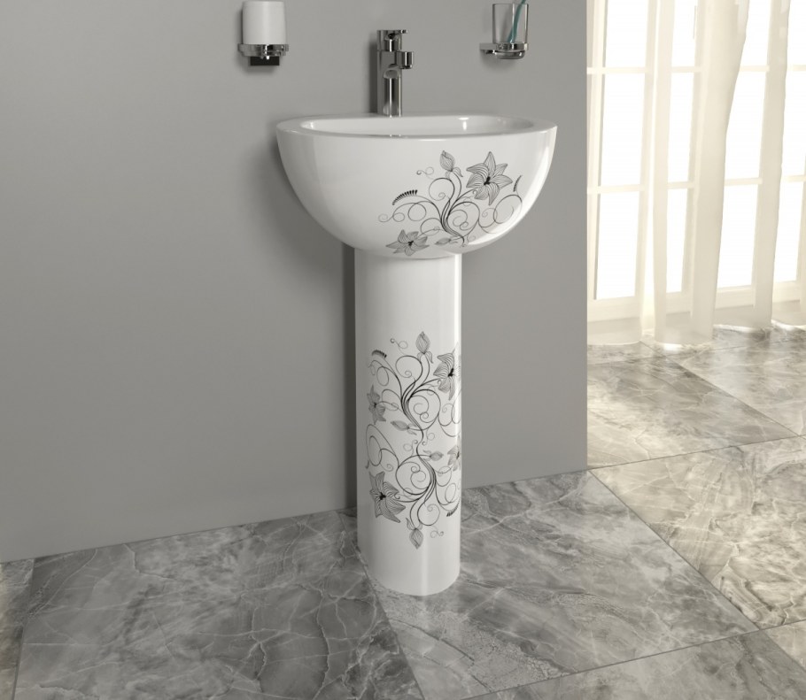 Раковина 49.3 см Sanita Luxe Art Flora artslwb10