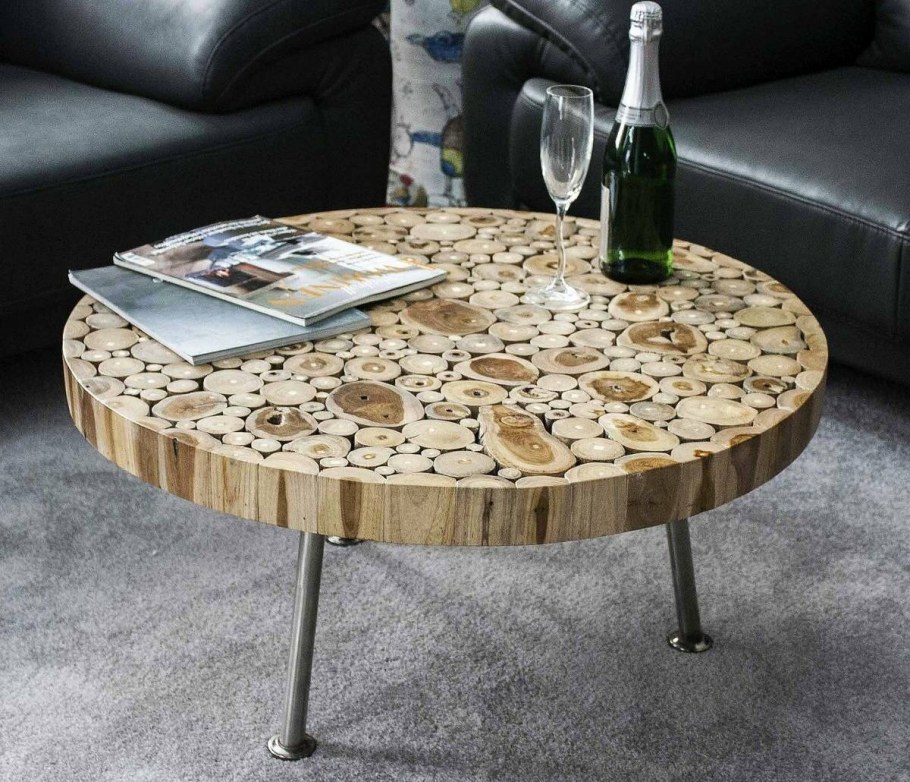 Журнальный столик из спила дерева