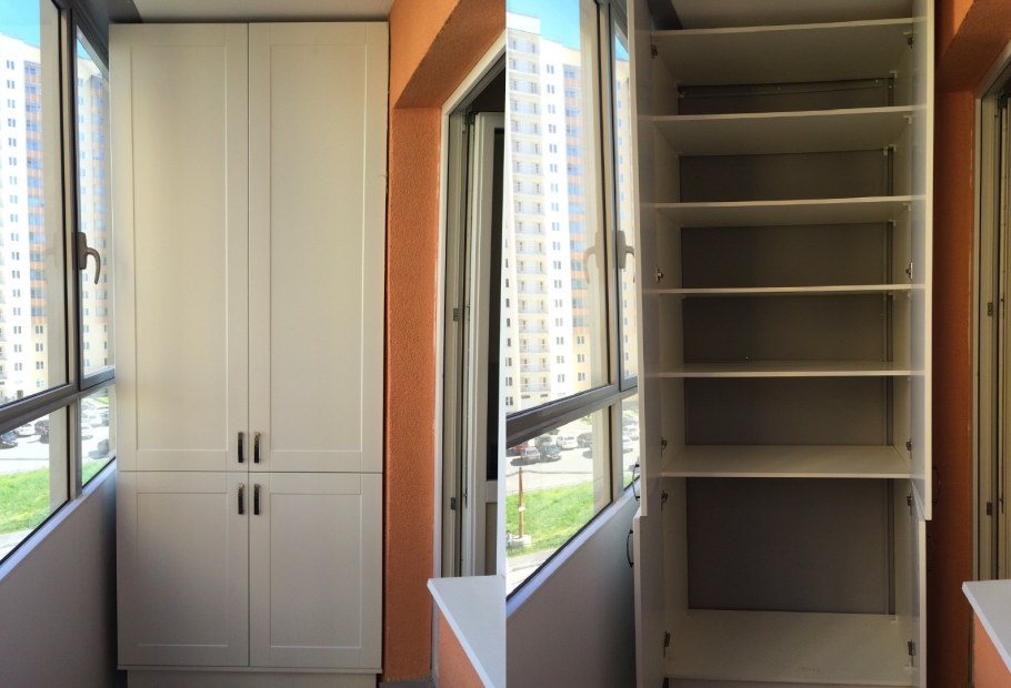 Встроенный шкаф на балкон