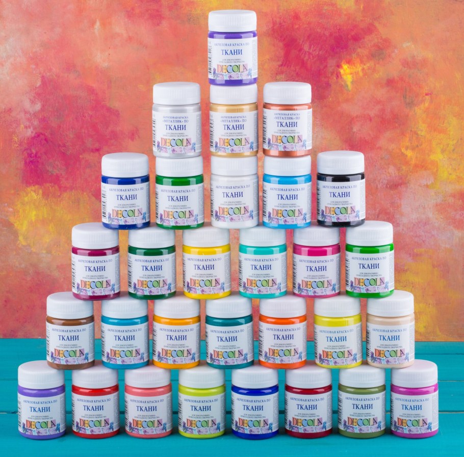 Краски по ткани Decola