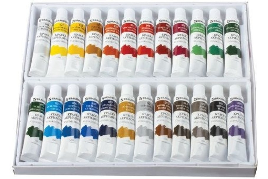 Набор акриловых красок БРАУБЕРГ 24