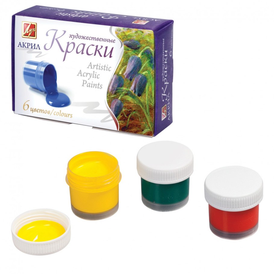 Краски акриловые Луч Художественные 6цв 22с 1408-08