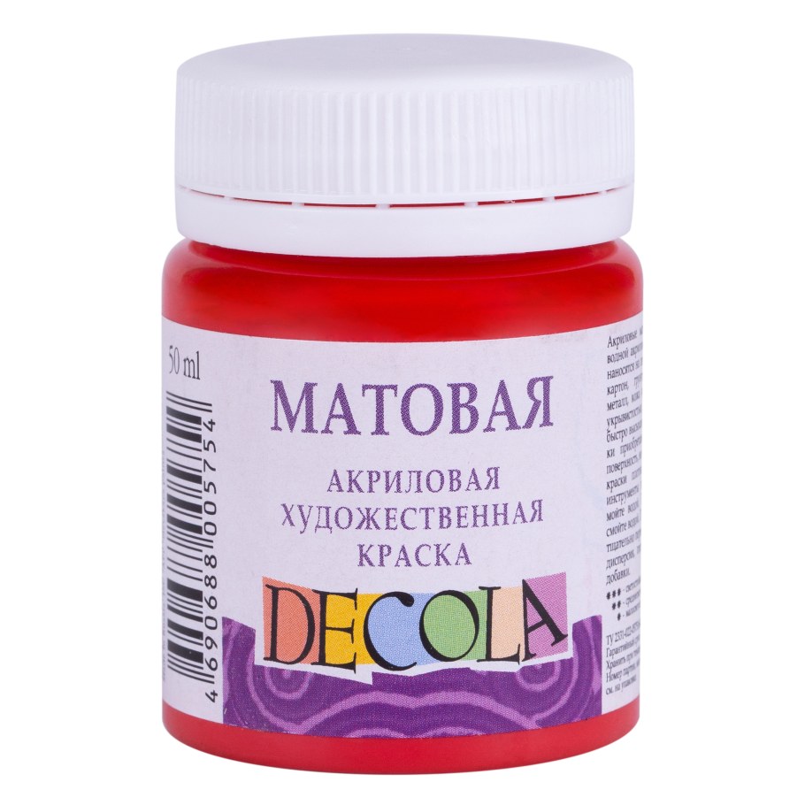 Матовая художественная акриловая краска deco