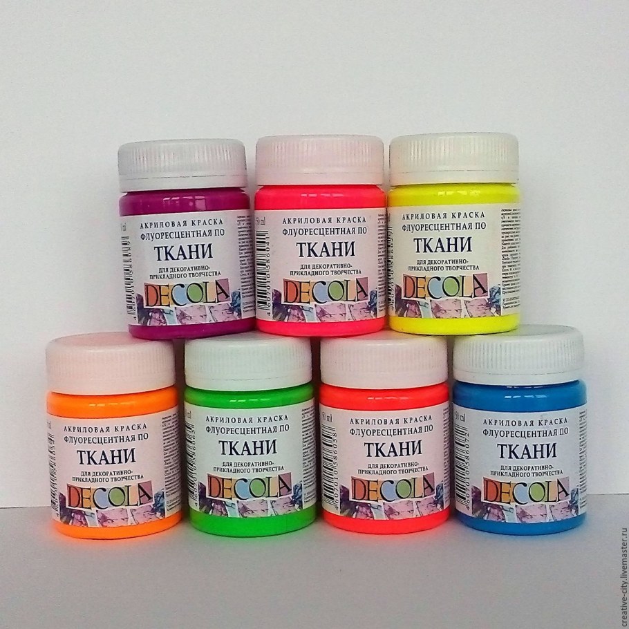 Краска акриловая "Decola" флуоресцентные