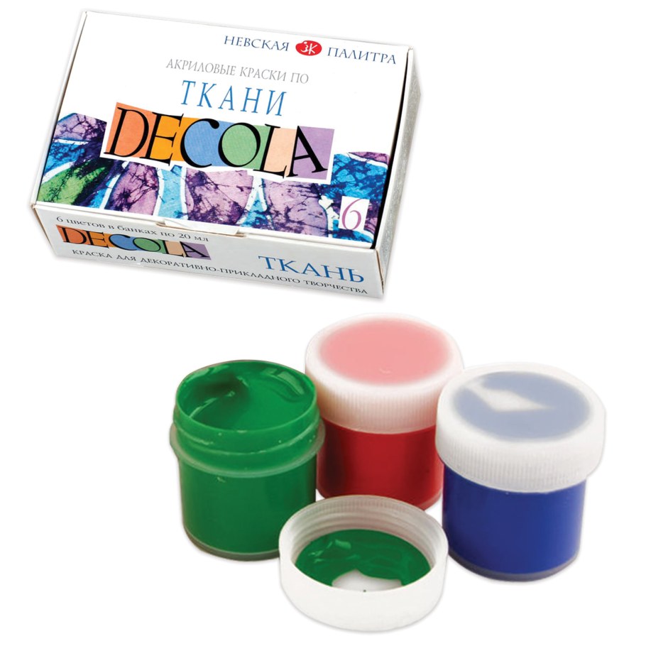 Decola краски акриловые 6 цветов