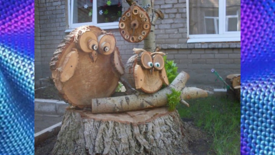 Поделки из спиленных деревьев