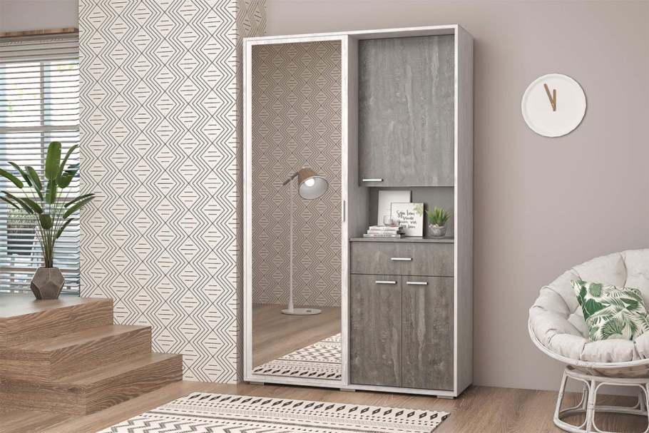 Прихожая Иннэс-4 бетон светлый/камень