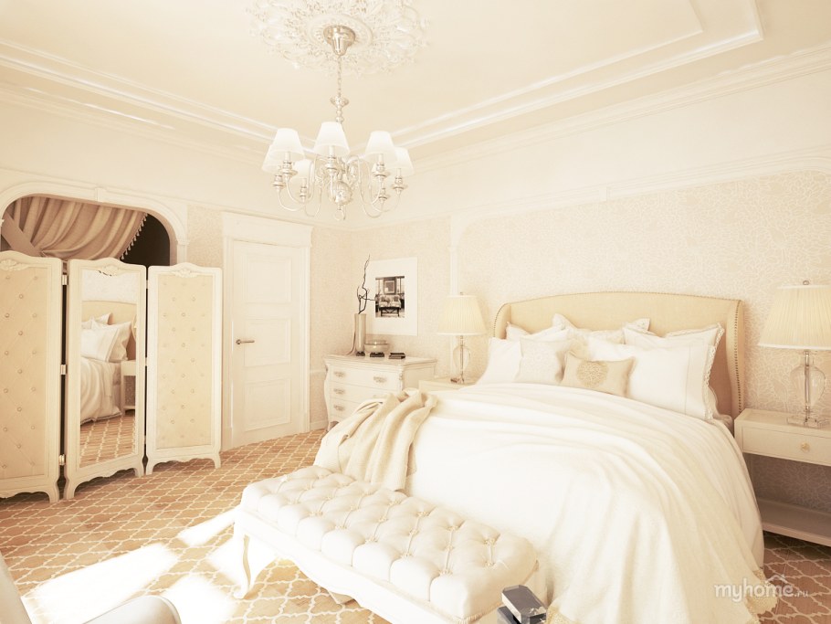 Молочный цвет в интерьере