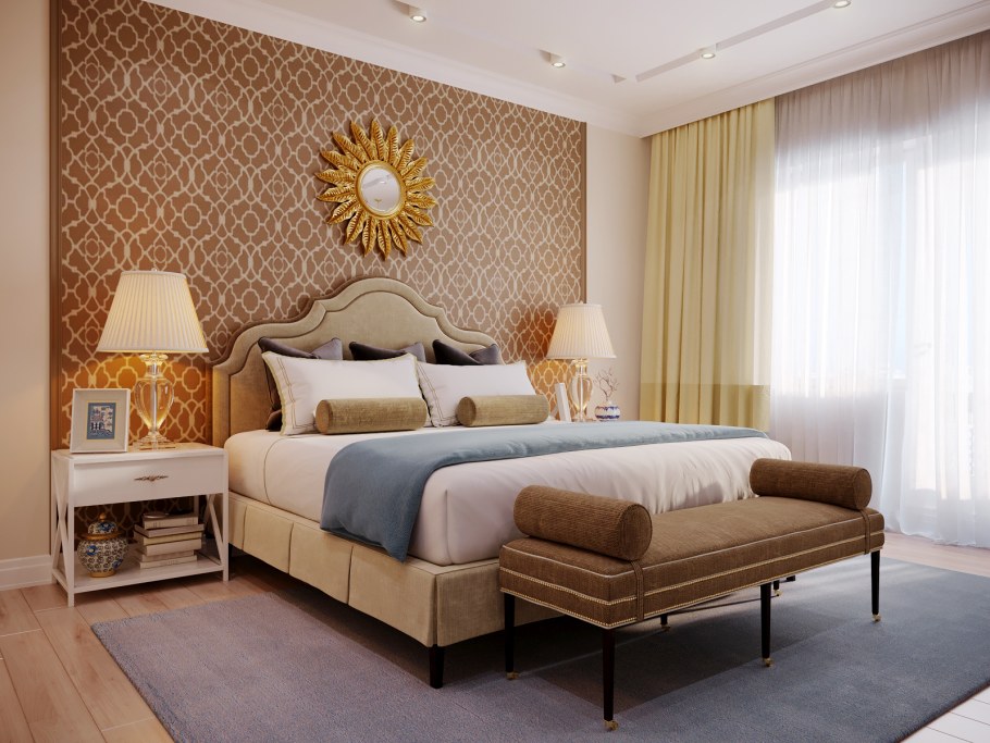 Молочные обои в интерьере