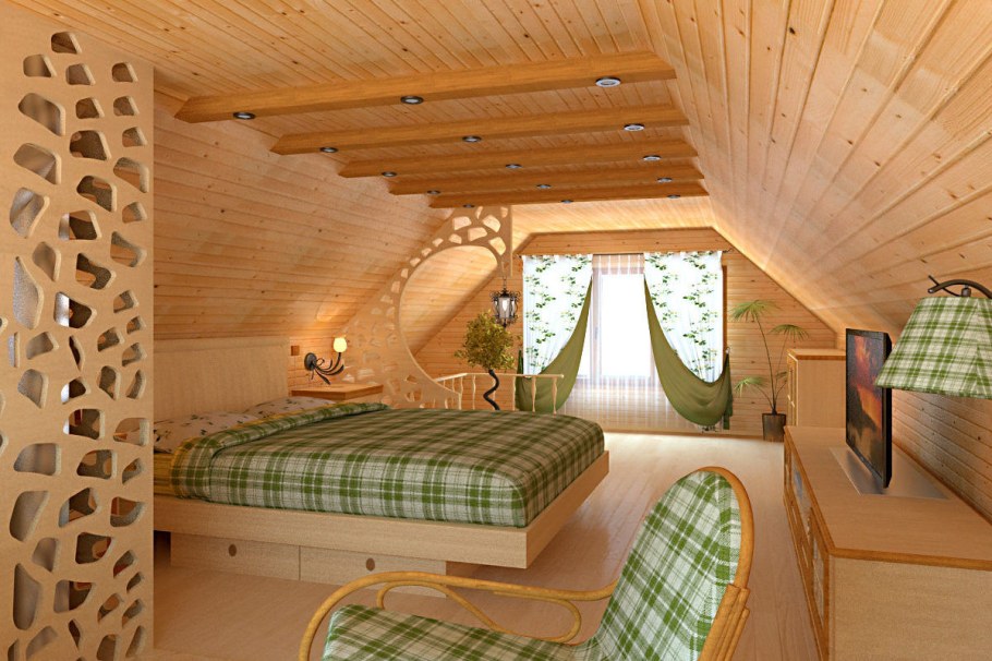 Мансарда в деревянном доме