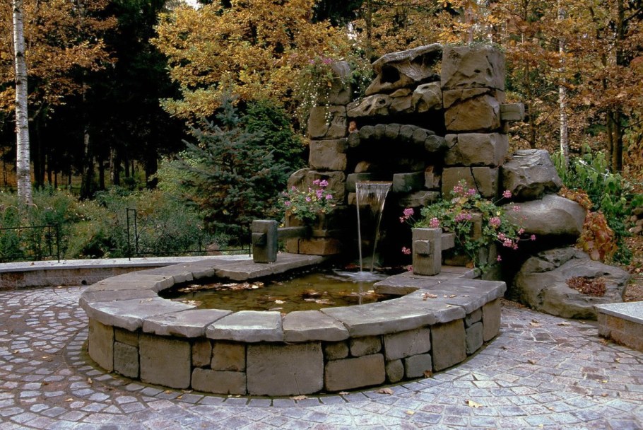 Артбетон водопад ландшафт