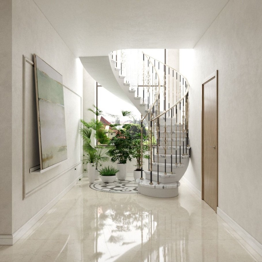 Зеркало под лестницей